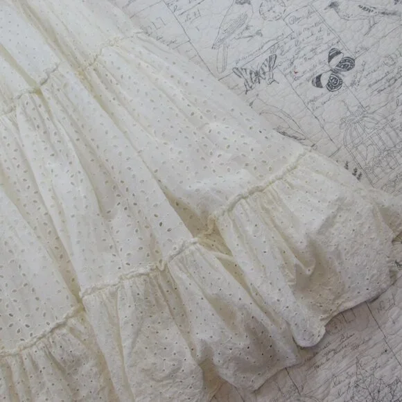 Anthropologie White Eyelet Maxi Dress - Picture 8 of 16